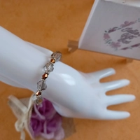 Crystal Nugget Bracelet - Silver Dust with Silver