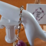 Crystal Nugget Bracelet - Silver Dust with Silver Crystal Nugget Bracelet - Silver Dust with Silver