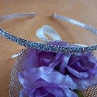 Crystal Ribbon Headband-Crystal AB 4mm