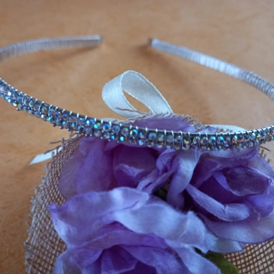 Crystal Ribbon Headband-Crystal AB 4mm Crystal Ribbon Headband-Crystal AB 4mm