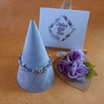 Dainty Leaf Bracelet - Purple Dainty Leaf Bracelet - Purple