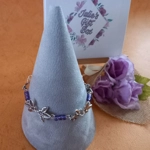 Dainty Leaf Bracelet - Purple Dainty Leaf Bracelet - Purple