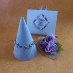 Dainty Leaf Bracelet - Purple Dainty Leaf Bracelet - Purple