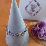 Dainty Leaf Bracelet - Purple Dainty Leaf Bracelet - Purple