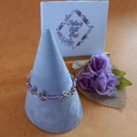 Dainty Leaf Bracelet - Purple Dainty Leaf Bracelet - Purple