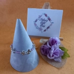 Dainty Leaf Bracelet - Purple Dainty Leaf Bracelet - Purple