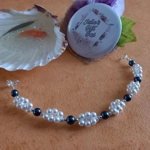 Deborah Cluster Bracelet - Space Blue & White Deborah Cluster Bracelet - Space Blue & White