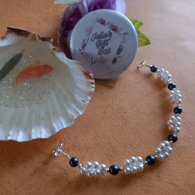 Deborah Cluster Bracelet - Space Blue & White Deborah Cluster Bracelet - Space Blue & White
