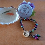 Double Stranded Button Bracelet - Stardust Double Stranded Button Bracelet - Stardust