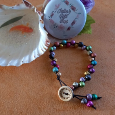 Double Stranded Button Bracelet - Stardust Double Stranded Button Bracelet - Stardust