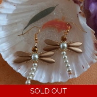 Dragonfly Earrings - Gold