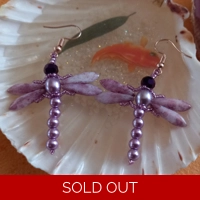 Dragonfly Earrings - Lilac