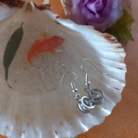 Circle with Crystal Earrings