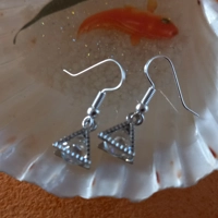Triangle Shape with Crystal Earrings