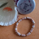 Fimo Heishi Bracelets - Beige Fimo Heishi Bracelets - Beige