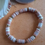 Fimo Heishi Bracelets - Beige Fimo Heishi Bracelets - Beige