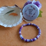 Fimo Heishi Bracelets - Lilac Purple Fimo Heishi Bracelets - Lilac Purple