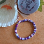 Fimo Heishi Bracelets - Lilac Purple Fimo Heishi Bracelets - Lilac Purple