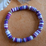Fimo Heishi Bracelets - Lilac Purple Fimo Heishi Bracelets - Lilac Purple