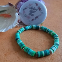 Fimo Heishi Bracelets - Spring Green