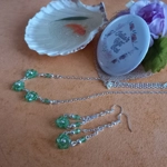 Flora Necklace & Earring Set - Green Flora Necklace & Earring Set - Green