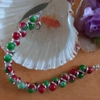 Goddess Bracelet-Red, Green and White (xmas Colours)