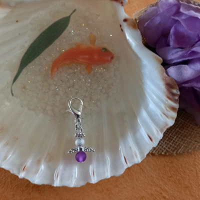 Guardian Angel Phone Charm - Purple Guardian Angel Phone Charm - Purple