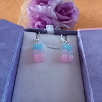 Gummy Bears Earrings - Milky Baby Blue & Milky Baby Pink