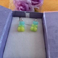 Gummy Bears Earrings - Milky Baby Blue & Milky Lemon