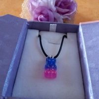 Gummy Bears Necklace - Dark Blue & Dark Pink