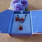 Gummy Bears - Necklace & Earrings Set - Clear & Brown Gummy Bears - Necklace & Earrings Set - Clear & Brown