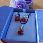 Gummy Bears - Necklace & Earrings Set - Clear & Brown Gummy Bears - Necklace & Earrings Set - Clear & Brown