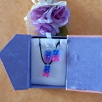 Gummy Bears - Necklace & Earrings Set - Dark Blue & Dark Pink Gummy Bears - Necklace & Earrings Set - Dark Blue & Dark Pink