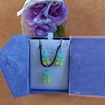 Gummy Bears - Necklace & Earrings Set - Milky Baby Blue & Lemon Gummy Bears - Necklace & Earrings Set - Milky Baby Blue & Lemon