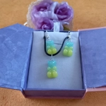 Gummy Bears - Necklace & Earrings Set - Milky Baby Blue & Lemon Gummy Bears - Necklace & Earrings Set - Milky Baby Blue & Lemon