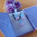 Gummy Bears - Necklace & Earrings Set - Milky Baby Blue & Milky Baby Pink Gummy Bears - Necklace & Earrings Set - Milky Baby Blue & Milky Baby Pink