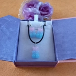 Gummy Bears - Necklace & Earrings Set - Milky Baby Pink & Milky Baby Blue Gummy Bears - Necklace & Earrings Set - Milky Baby Pink & Milky Baby Blue