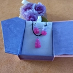 Gummy Bears - Necklace & Earrings Set - Milky Lilac & Pink Gummy Bears - Necklace & Earrings Set - Milky Lilac & Pink