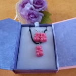 Gummy Bears - Necklace & Earrings Set - Milky Pink Gummy Bears - Necklace & Earrings Set - Milky Pink