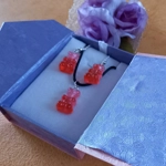 Gummy Bears - Necklace & Earrings Set - Pink & Red Gummy Bears - Necklace & Earrings Set - Pink & Red