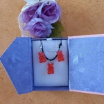 Gummy Bears - Necklace & Earrings Set - Red Gummy Bears - Necklace & Earrings Set - Red