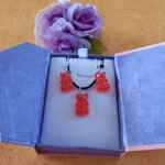 Gummy Bears - Necklace & Earrings Set - Red Gummy Bears - Necklace & Earrings Set - Red