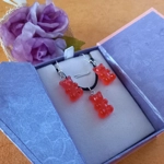 Gummy Bears - Necklace & Earrings Set - Red Gummy Bears - Necklace & Earrings Set - Red