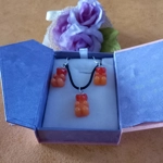 Gummy Bears - Necklace & Earrings Set - Red & Orange Gummy Bears - Necklace & Earrings Set - Red & Orange