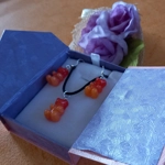 Gummy Bears - Necklace & Earrings Set - Red & Orange Gummy Bears - Necklace & Earrings Set - Red & Orange