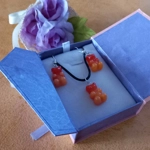 Gummy Bears - Necklace & Earrings Set - Red & Orange Gummy Bears - Necklace & Earrings Set - Red & Orange