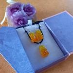 Gummy Bears - Necklace & Earrings Set - Transparent Amber Gummy Bears - Necklace & Earrings Set - Transparent Amber