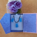 Gummy Bears - Necklace & Earrings Set - Transparent Baby Blue Gummy Bears - Necklace & Earrings Set - Transparent Baby Blue