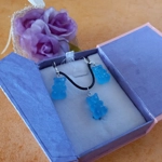 Gummy Bears - Necklace & Earrings Set - Transparent Baby Blue Gummy Bears - Necklace & Earrings Set - Transparent Baby Blue