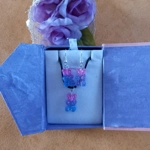 Gummy Bears - Necklace & Earrings Set - Transparent Pink & Blue Gummy Bears - Necklace & Earrings Set - Transparent Pink & Blue